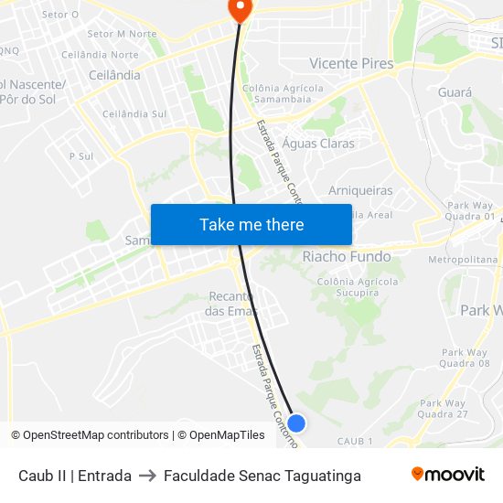 Caub II | Entrada to Faculdade Senac Taguatinga map
