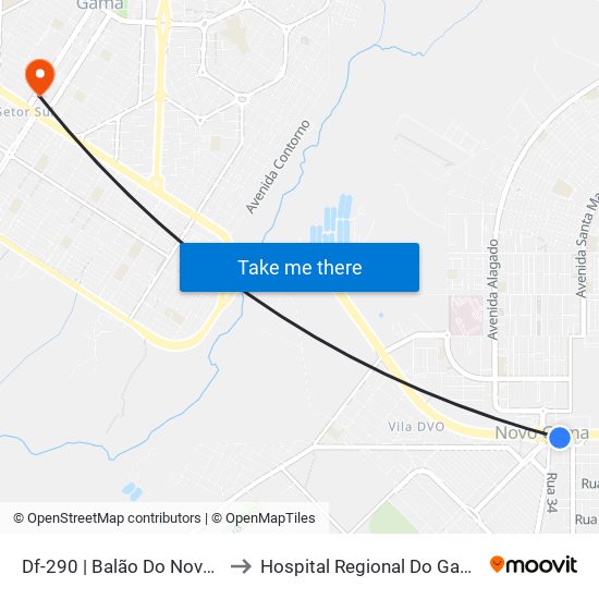 Df-290 | Balão Do Novo Gama to Hospital Regional Do Gama - Hrg map