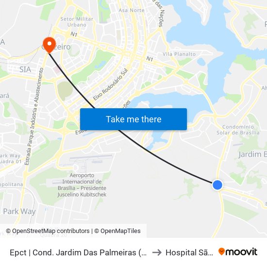 Epct | Cond. Jardim Das Palmeiras (Sentido São Sebastião) to Hospital São Mateus map