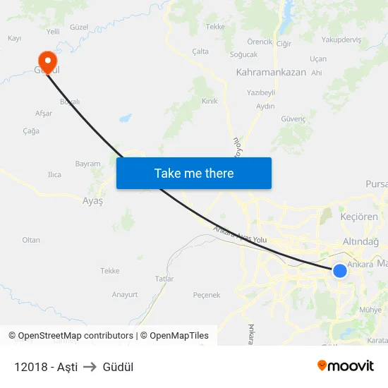 12018 - Aşti to Güdül map