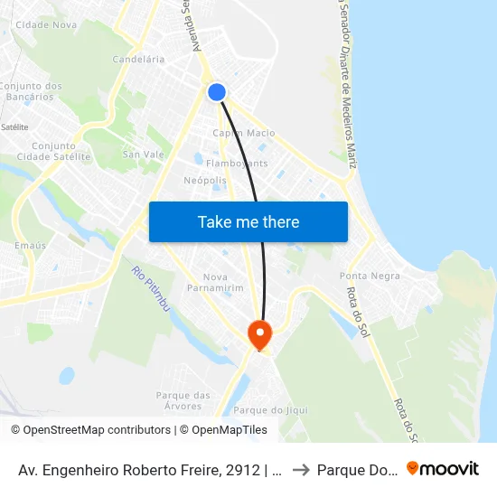 Av. Engenheiro Roberto Freire, 2912 | Ferreira Costa to Parque Do Jiqui map