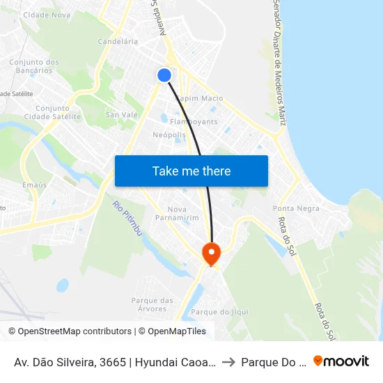 Av. Dão Silveira, 3665 | Hyundai Caoa / Pg Prime to Parque Do Jiqui map
