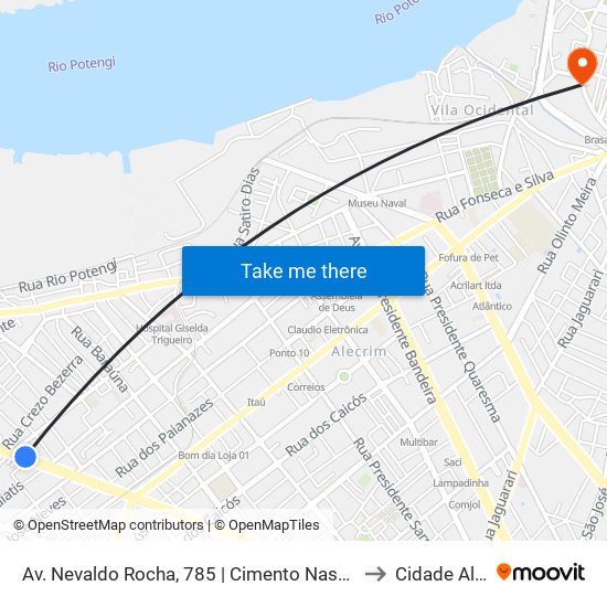 Av. Nevaldo Rocha, 785 | Cimento Nassau to Cidade Alta map