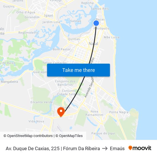 Av. Duque De Caxias, 225 | Fórum Da Ribeira to Emaús map