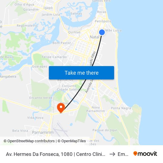 Av. Hermes Da Fonseca, 1080 | Centro Clínico Da Dor to Emaús map