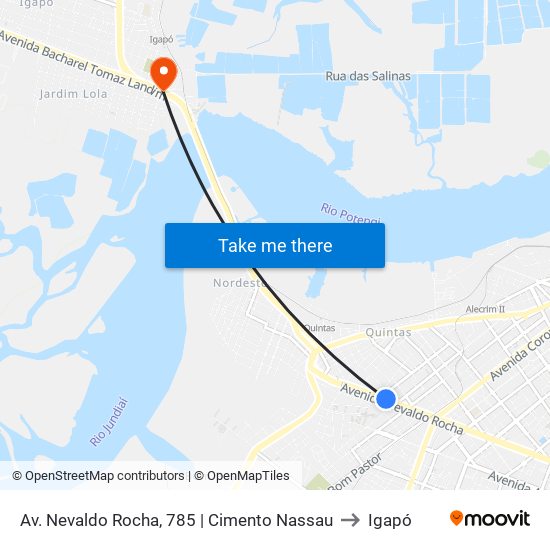 Av. Nevaldo Rocha, 785 | Cimento Nassau to Igapó map