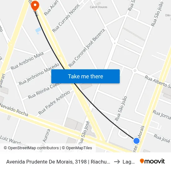 Avenida Prudente De Morais, 3198 | Riachuelo Call Center / Acesso Ao Midway Mall to Lagoa Seca map