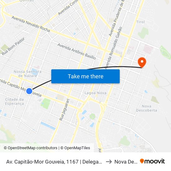 Av. Capitão-Mor Gouveia, 1167 | Delegacia Geral Da Polícia Civil - Degepol to Nova Descoberta map