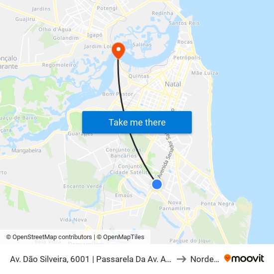Av. Dão Silveira, 6001 | Passarela Da Av. Abel Cabral to Nordeste map