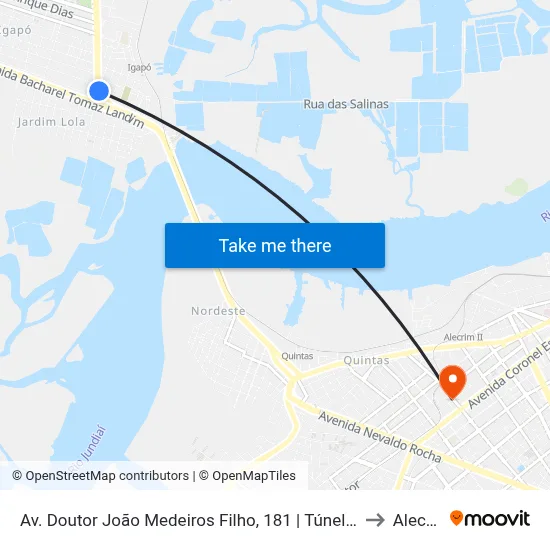 Av. Doutor João Medeiros Filho, 181 | Túnel De Igapó to Alecrim map