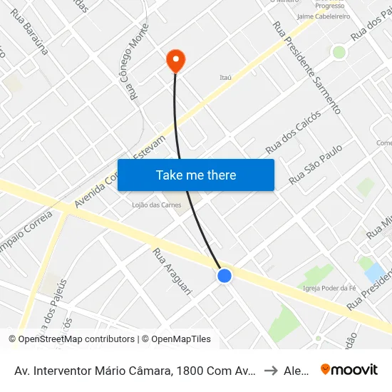 Av. Interventor Mário Câmara, 1800 Com Av. Bernardo Vieira to Alecrim map