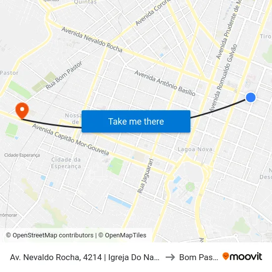 Av. Nevaldo Rocha, 4214 | Igreja Do Nazareno to Bom Pastor map