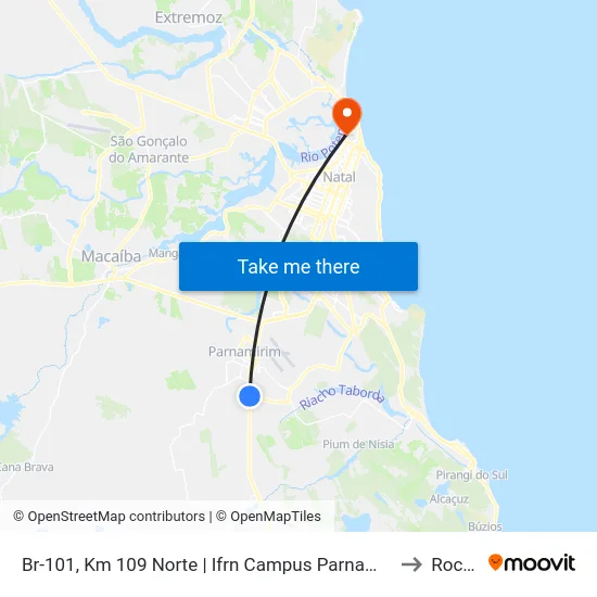 Br-101, Km 109 Norte | Ifrn Campus Parnamirim to Rocas map