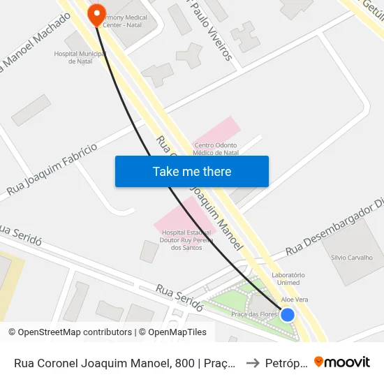 Rua Coronel Joaquim Manoel, 800 | Praça Das Flores to Petrópolis map