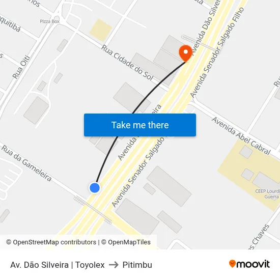 Av. Dão Silveira | Toyolex to Pitimbu map