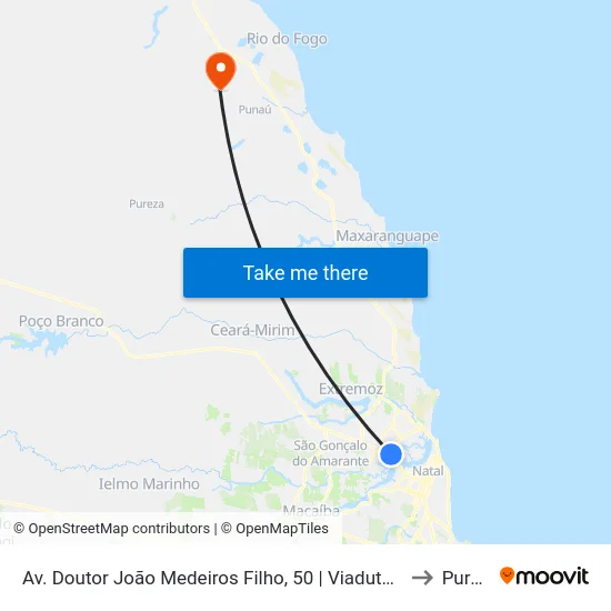Av. Doutor João Medeiros Filho, 50 | Viaduto De Igapó to Pureza map