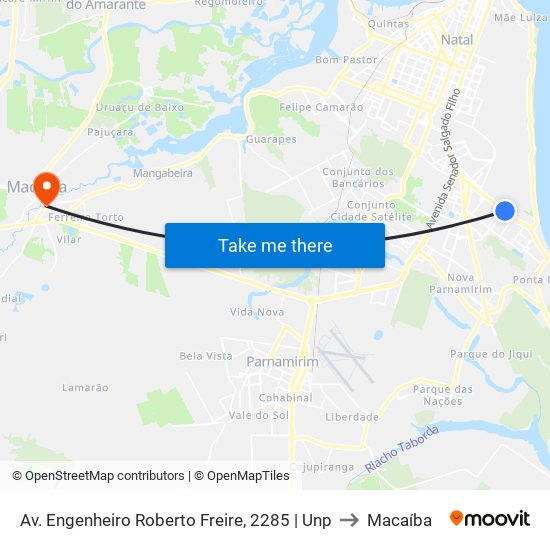 Av. Engenheiro Roberto Freire, 2285 | Unp to Macaíba map