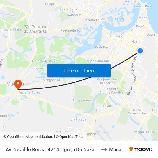 Av. Nevaldo Rocha, 4214 | Igreja Do Nazareno to Macaíba map