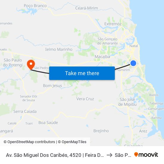 Av. São Miguel Dos Caribés, 4520 | Feira Do Conj. Pirangi to São Pedro map