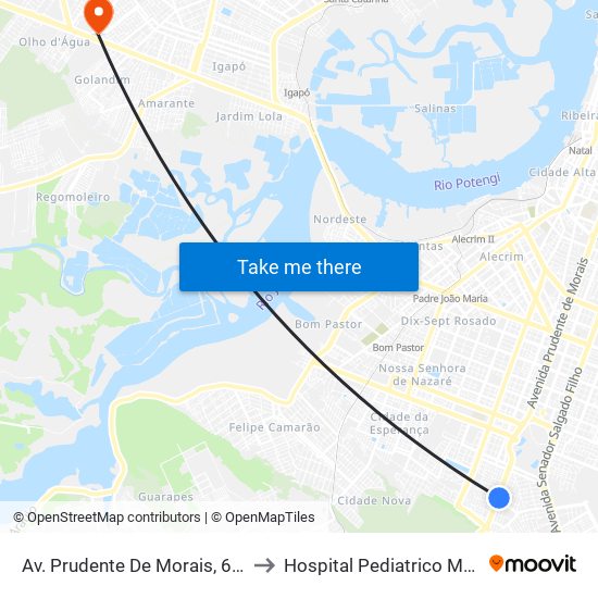 Av. Prudente De Morais, 6327 | Natal Pet Center to Hospital Pediatrico Maria Alice Fernandes map