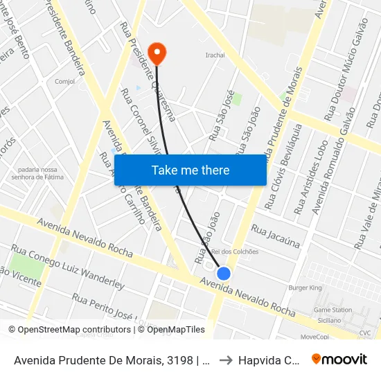 Avenida Prudente De Morais, 3198 | Riachuelo Call Center / Acesso Ao Midway Mall to Hapvida Complexo - Alecrim map