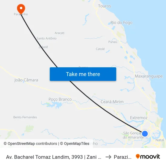Av. Bacharel Tomaz Landim, 3993 | Zani Madeiras to Parazinho map