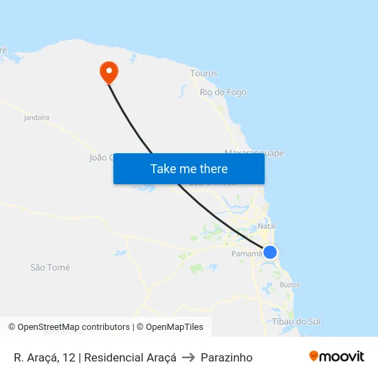 R. Araçá, 12 | Residencial Araçá to Parazinho map