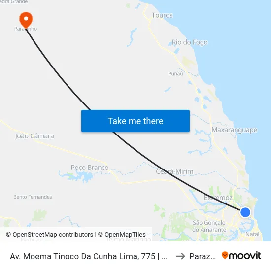 Av. Moema Tinoco Da Cunha Lima, 775 | Caern - Poço 61 to Parazinho map