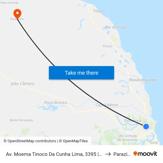 Av. Moema Tinoco Da Cunha Lima, 3395 | Upa Pajuçara to Parazinho map