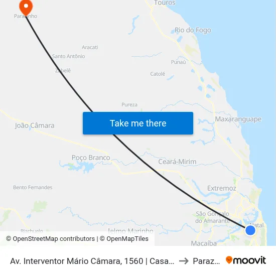 Av. Interventor Mário Câmara, 1560 | Casa Norte Atacado to Parazinho map