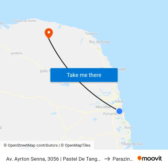 Av. Ayrton Senna, 3056 | Pastel De Tangará to Parazinho map