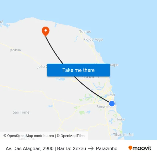 Av. Das Alagoas, 2900 | Bar Do Xexéu to Parazinho map