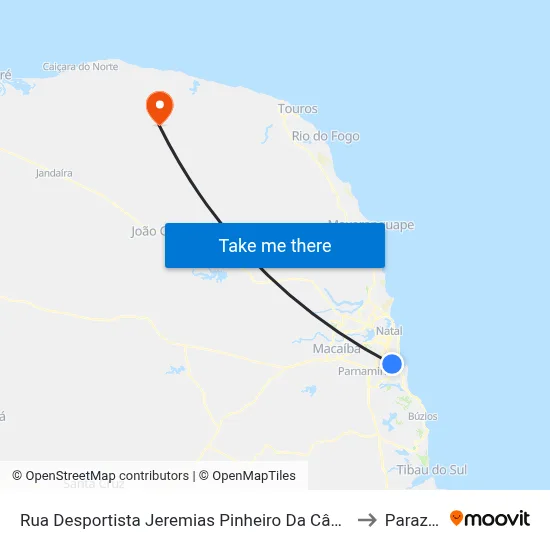 Rua Desportista Jeremias Pinheiro Da Câmara Filho, 1504 to Parazinho map