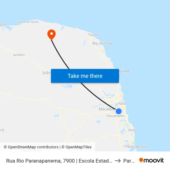 Rua Rio Paranapanema, 7900 | Escola Estadual Prof. Antônio Pinto De Medeiros to Parazinho map
