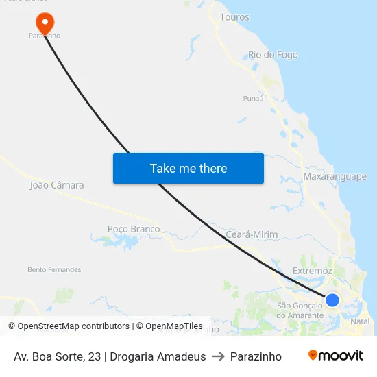 Av. Boa Sorte, 23 | Drogaria Amadeus to Parazinho map