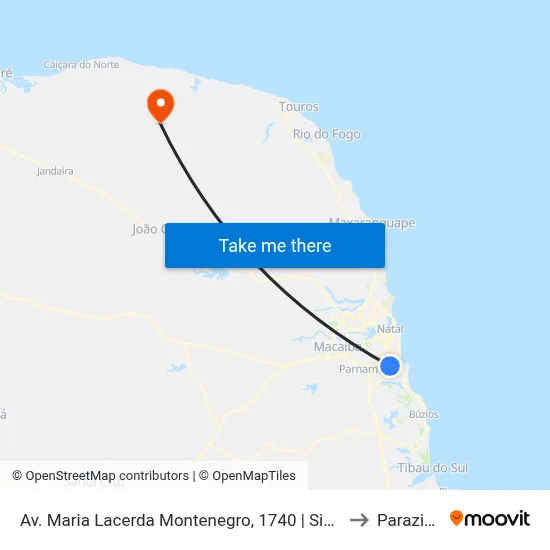 Av. Maria Lacerda Montenegro, 1740 | Sinal Verde to Parazinho map