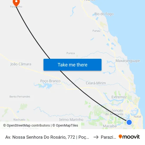Av. Nossa Senhora Do Rosário, 772 | Poço Da Caern P2 to Parazinho map