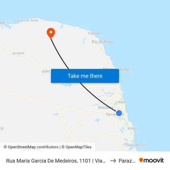 Rua Maria Garcia De Medeiros, 1101 | Viaduto De Emaús to Parazinho map