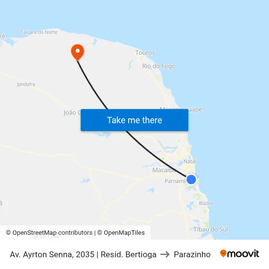 Av. Ayrton Senna, 2035 | Resid. Bertioga to Parazinho map