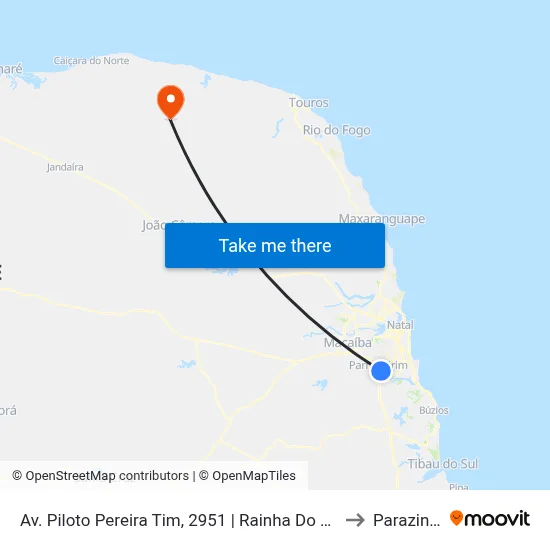 Av. Piloto Pereira Tim, 2951 | Rainha Do Pastel to Parazinho map
