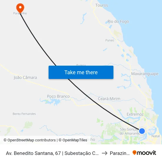 Av. Benedito Santana, 67 | Subestação Cosern to Parazinho map