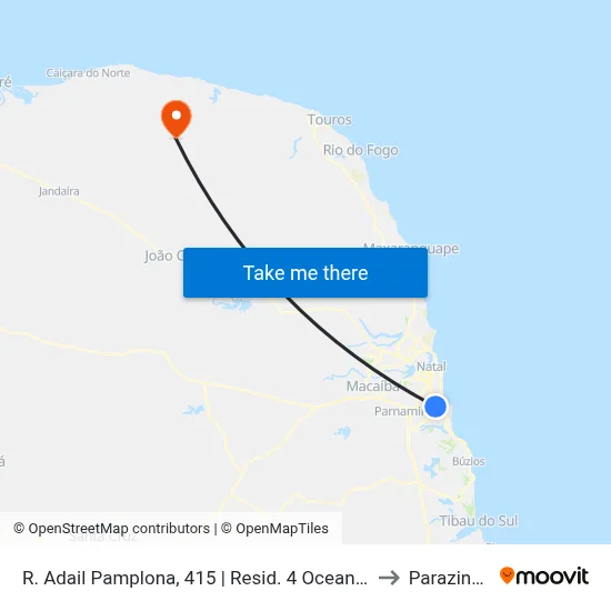 R. Adail Pamplona, 415 | Resid. 4 Oceanos to Parazinho map