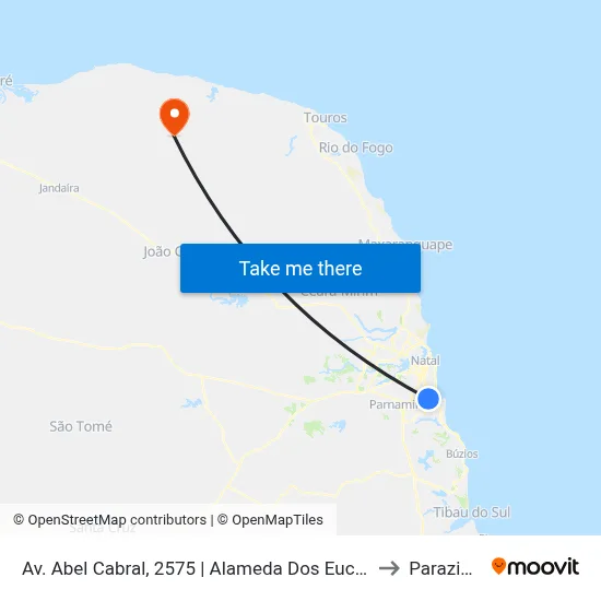 Av. Abel Cabral, 2575 | Alameda Dos Eucaliptos to Parazinho map
