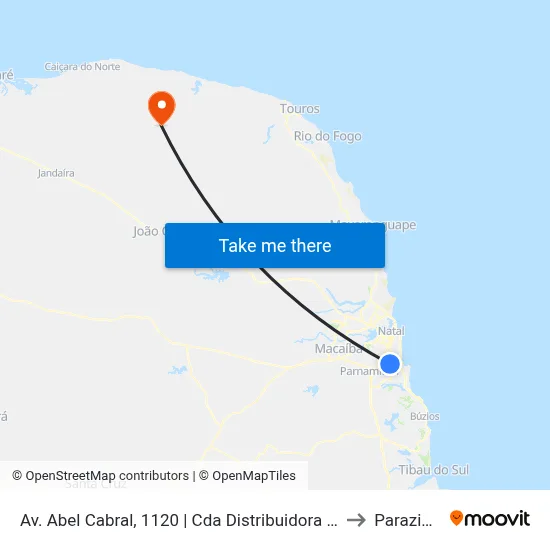 Av. Abel Cabral, 1120 | Cda Distribuidora / Selfit to Parazinho map