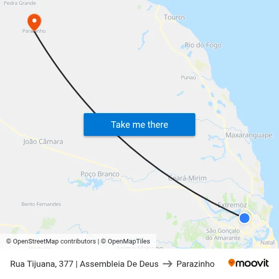 Rua Tijuana, 377 | Assembleia De Deus to Parazinho map