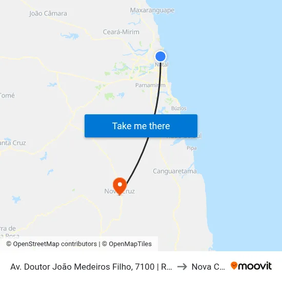 Av. Doutor João Medeiros Filho, 7100 | Rio Doce to Nova Cruz map