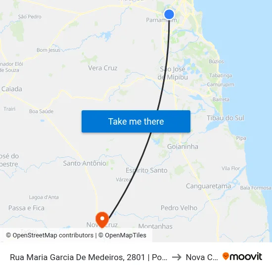 Rua Maria Garcia De Medeiros, 2801 | Posto Dudu to Nova Cruz map