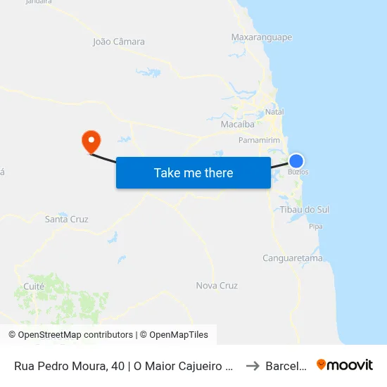 Rua Pedro Moura, 40 | O Maior Cajueiro Do Mundo to Barcelona map