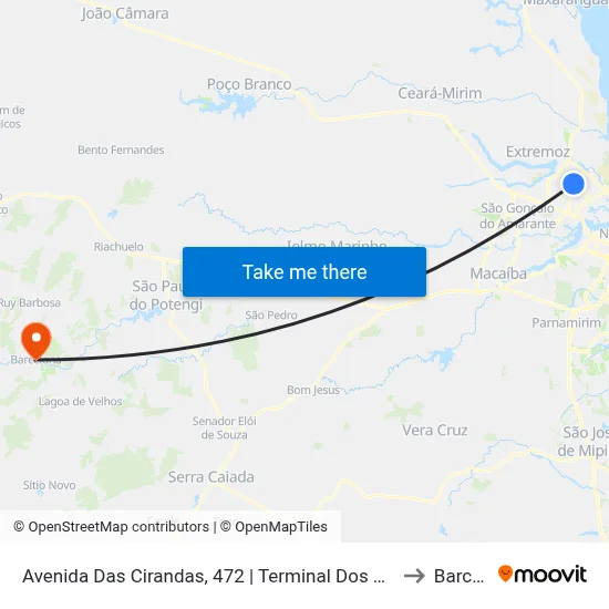 Avenida Das Cirandas, 472 | Terminal Dos Opcionais Em Nova Natal to Barcelona map