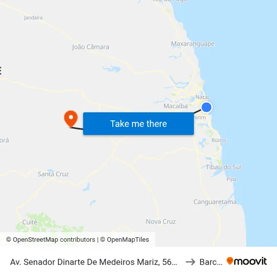 Av. Senador Dinarte De Medeiros Mariz, 5600 | Wish Natal Exclusive Resort to Barcelona map